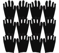 VILLCASE 12 Pairs Moisturizing Cotton Gloves for Work and Protection, Medium Thickness Black Safety Gloves for Jewelry Handling, Driving, Outdoor Use, and Industrial Tasks