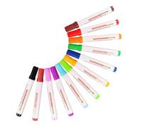VILLCASE 12 Pcs Erasable Whiteboard Pens Set for Teaching and Creative Needs, Portable Plastic Water Color Pens with Smudge Resistant Ink, for Students and Adults in Office or School Use