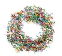 VILLCASE 1200Pcs Colorful Vinyl Coated Paper Clips 33Mm Assorted Red Yellow Blue Green Pink White for Office Filing School Stationery Bookmark and Document Organization