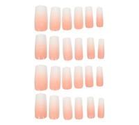 VILLCASE 120pcs Brown Gradient Press on Nails for Women, Short Oval Full Cover False Nails Made of Abs, Removable and Easy Style Matching, for Halloween Party and Daily Wear