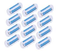 VILLCASE 12pcs Blue Extra Coarse Replacement Pedicure Roller Heads for Electronic Foot File Foot Care Supplies Sturdy File Refill for Dead Skin Removal and Callus Treatment