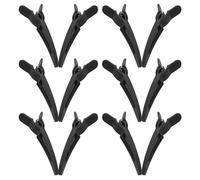 VILLCASE 12pcs Hair Volume Clips for Root Lifting and Volumizing Bangs, Black Plastic Curved Hair Lift Clips Minimizing Frizz, Compact Design for Workdays at Home Styling
