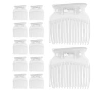 VILLCASE 12pcs Hot Roller Curler Clips with Professional Heat Insulation Smooth Coating Claw Clips for Hair Sectioning Heat Protection for Women and Suitable for All Hair Types