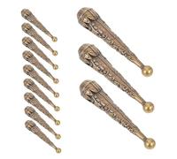 VILLCASE 12pcs Metal Bolo Tie Cord Replacement Tips with Artisan Scrollwork DIY Neckwear Accessories for Necklace Jewelry Making Retro Vintage Style End Caps for Necktie Crafting