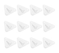 VILLCASE 12pcs Metal Fire Extinguisher Holder Wall Mount with Strong Load Capacity and User-friendly Design, Minimalist Silver Fire Extinguisher Hanging Brackets for Homes and Offices
