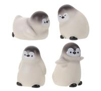 VILLCASE 12pcs Mini Penguin Desk Statue Resin Figurine with Vivid Texture and Stable Flat Base, Adorable Animal Ornament for Micro Landscape and Shelf Decoration