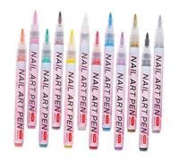 VILLCASE 12pcs Nail Art Pens Set for Painting Nails Multi-Color Pens Fine Dotting Tips Graffiti Tools for DIY Manicure and Art Decoration