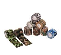 VILLCASE 12pcs Pet Self- Elastic Camouflage Printed Non-woven Fabric Easy to Cut Relieves and Stress Suitable for Dog First Aid Care Random Color