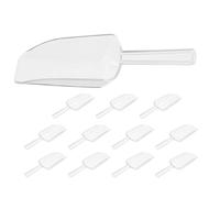 VILLCASE 12pcs Plastic Ice Cream Scoops with Ergonomic Handle and Design, Multi-Purpose Kitchen Gadget for Dining and Gatherings, Sturdy Plastic Serving Spoons for Ice Cubes and Desserts