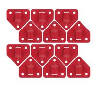 VILLCASE 12pcs Red Fire Extinguisher Wall Mount Brackets Heavy Duty Fire Extinguisher Hook Holders for Home and Workplace
