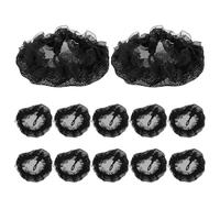 VILLCASE 12pcs Reusable Lace Hair Nets with Elastic Mesh and Delicate Lace Edge Design for Women Bank Clerks and Airplane Cabin Staff for Ballet Hair Accessories and Tidy Management