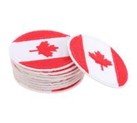 VILLCASE 12pcs Round National Flag Clothes Patches Embroidery Applique for Multi Bright Colors Cover Broken Holes Decorative Fashion DIY Arts Craft Project Making