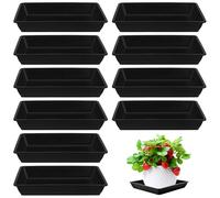 VILLCASE 12pcs Square Plant Pot Plates Plastic Water Holding Trays Prevent Water and Soil Flow Indoors Home Gardening