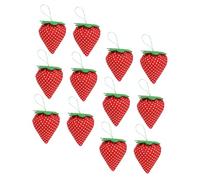 VILLCASE 12pcs Strawberry Pin Cushion Soft Durable Hand Sewing Needle Holder for Quilting Embroidery DIY Crafts Dressmaker Projects with Protective Padding
