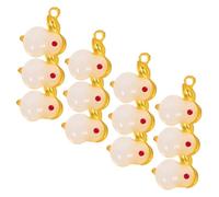 VILLCASE 12pcs White Bunny Charms for Jewelry Making DIY Craft, Rabbit Pendant Charms for Bracelet and Necklace, Cute Animal Accessories for Handmade Jewelry