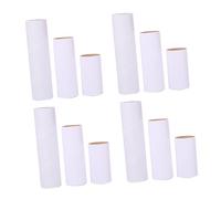 VILLCASE 12pcs White Paper Cardboard Tubes for Kids Craft Making Round Shape Paper Rolls for Group Art Projects in The Classroom Or at Home DIY Craft Tubes