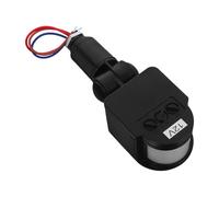 VILLCASE 12V PIR Infrared Motion Sensor Light Controller DC12V Input Black LED Security Sensor Switch for 30W LED Lighting for Indoor and Outdoor Use