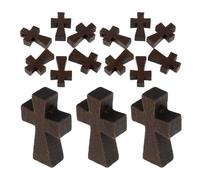 VILLCASE 150pcs Small Wood Cross Pendants for Jewellery Making with Fine Craftsmanship, Versatile DIY Use for Long Term Projects, Classic Brown Wooden Cross Charms for Necklace, Bracelet