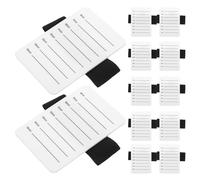 VILLCASE 15PCS Acrylic Lash Extension Pallet Scale and Wrist Strap White Eyelash Grafting Holder Tray for False Eyelashes 8-15mm for Professional Lash Extensions