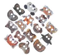 VILLCASE 16Pcs Animal Paper Masks Jungle and Farm Theme Party Masks for Boys for Birthday and Halloween Dress-Up