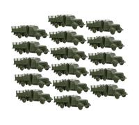 VILLCASE 16pcs Miniature Army Truck Models Toy Cars with Educational Value Plastic Vehicle Toys for Children's Play and Miniature Scene Decor in Collection and Truck Sets