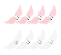 VILLCASE 16pcs Plush Hairpin Wings Hair Styling Grip Clips, Soft White Material with Sweet Girly Style, for Summer and Everyday Hairstyle Holder