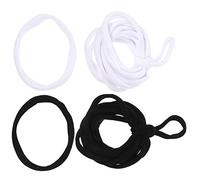 VILLCASE 192pcs Elastic Weaving Loom Bands for DIY Crafts Soft Durable Potholder Kit with Refill Loops for Handmade Coasters Bags Family Decorations Black and White Colors