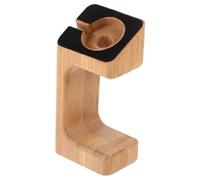 VILLCASE 1Pc Bamboo Smart Watch Charging Stand Durable Holder with Natural Grain for Elegant Display Bracket for Bedroom Study and Home Decor Lightweight and User Friendly Design