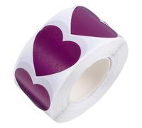 VILLCASE 1roll Valentine's Day Heart Stickers Roll Self-Adhesive Romantic Heart-Shaped Labels for Scrapbooking Party Decorations Wrapping Classroom Awards Strong Adhesion