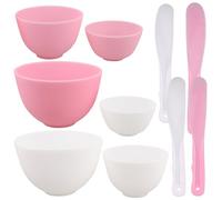 VILLCASE 1set Silicone Facial Mask Mixing Bowl Set with Stirring Stick Portable High-temperature Resistant Silicone Bowl for Mud Masks and DIY Skin Care Travel-friendly Beauty Tool for Home