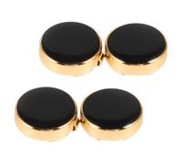 VILLCASE 2 Pairs Cufflinks round Tuxedo Formal Shirt Studs, Alloy, Black, Classic Minimalist, for Business Meetings and Formal Suit, Men and Women