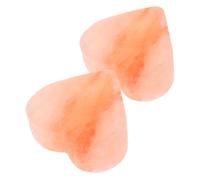 VILLCASE 2 Pcs Natural Mineral Salt Soap Bar Heart Shape Handmade Massage Exfoliating Body Scrub Soap for Women Face and Body Deep Cleansing Skincare
