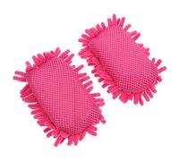 VILLCASE 2 Pcs Pink Chenille Foam Blackboard Erasers Lightweight Dry Board Cleaner for Chalkboard and Whiteboard, for Office and School Use