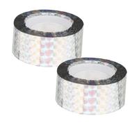 VILLCASE 2 Rolls Reflective Bird Scaring Tape Pet Spiral Ribbons for Garden Orchard Balcony Double-sided Sunlight Reflecting Strips to Keep Birds Away From Fruit Trees and Crops