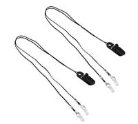 VILLCASE 2 Set Earphone Anti-Drop Cord for Audiophones and Hearing Aids, Comfortable Wearing with Secure Fit, Made of Sturdy Abs and Nylon, for Walking and Active Outdoor Pursuits,