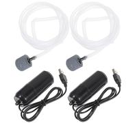 VILLCASE 2 Sets Air Pump USB Aquarium Oxygen Pump Plastic Professional Easy to Carry High Grade Plastic Material for Indoor Aquariums Fish Tank Random Color