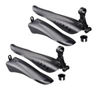 VILLCASE 2 Sets Dark Color Bike Front and Rear Mud Guards Mudflaps with Easy Angle Adjustment Plastic Wings for Cycling and Off-road Vehicles