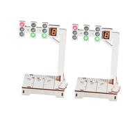 VILLCASE 2 Sets Stem Physics Kit DIY Traffic Light Model for Teens Wooden Science Experiment with Simple Coding Realistic Traffic Signal Simulation Enhances Hands Skills