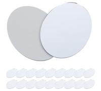 VILLCASE 20 Pcs Small Oval Mini Make-up Mirrors Glass Cosmetic Mirrors with Workmanship and Scratch-resistant Surface, Gift for Women, Can be Stored in Handbag