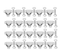 VILLCASE 20 Sets Waist Adjuster Hooks Hand-Sewing Clasps for Skirts Pants Copper Metal with Elegant Appearance Simple Design Prevents Hook Detachment Adjustable Waist Size for Casual