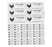VILLCASE 20 Sheets Blank Egg Date Stickers Writeable Labels for Fresh Chicken Egg Produce Management for Home and Farmers Markets Concise Decals