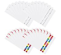 VILLCASE 20 Sheets Waterproof Alphabet Index Sticky Tabs with Colorful and White Small Page Markers for Notebooks and Documents, Removable Adhesive Page Flags for Office and School Use