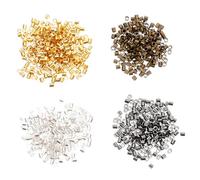 VILLCASE 2000pcs Copper Crimp Beads with 2mm Hole Diameter for Jewellery Making, Providing Stable Connections and Precision Positioning, for Necklace Crafting and Jewelry Making Supplies