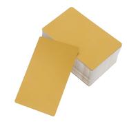 VILLCASE 200pcs Gold Aluminum Metal Business Card Blanks with Protective Ultrafine Sublimation Blank Metal Name Plates for Laser Engraving Creative Tags