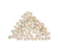 VILLCASE 200pcs Hand Shaped Blank Wooden Pieces DIY Wood Palm Unfinished Texture Easy to Paint Rustic Charm for Artistic Displays and Crafting Projects