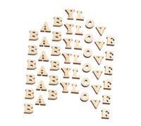 VILLCASE 200Pcs Small Wooden Letters for Crafts Unfinished Alphabet Pieces DIY Decor Smooth Surface Mixed English Letters for Scrapbooking Home and Educational Projects