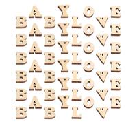 VILLCASE 200pcs Wooden Letter Pieces Unfinished Wood Alphabet Letters for Beige Fine Craftsmanship DIY Craft Alphabet Projects Educational Activities Making Collages