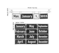 VILLCASE 2025-2029 Classroom Flip Calendar Set with Bulletin Board Date Cards, Black and White Decor Calendar for Teachers and Students, Classroom Organizer and Educational Display