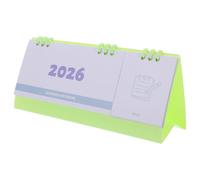 VILLCASE 2026 Desk Calendar Planner with Twin-wire Binding, Mini Desktop Flip Calendar for Efficient Time Management, Paper Material with Stable Triangular Stand, for Office and School Use