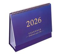 VILLCASE 2026 Standing Desk Calendar Large Dark Blue - Coil Binding Monthly Table Flip Planner for Daily Scheduling and Task Tracking, Desktop Agenda for Home and Office